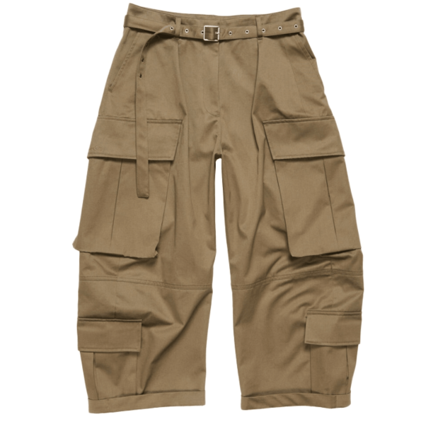 Twill cargo trousers - Khaki green