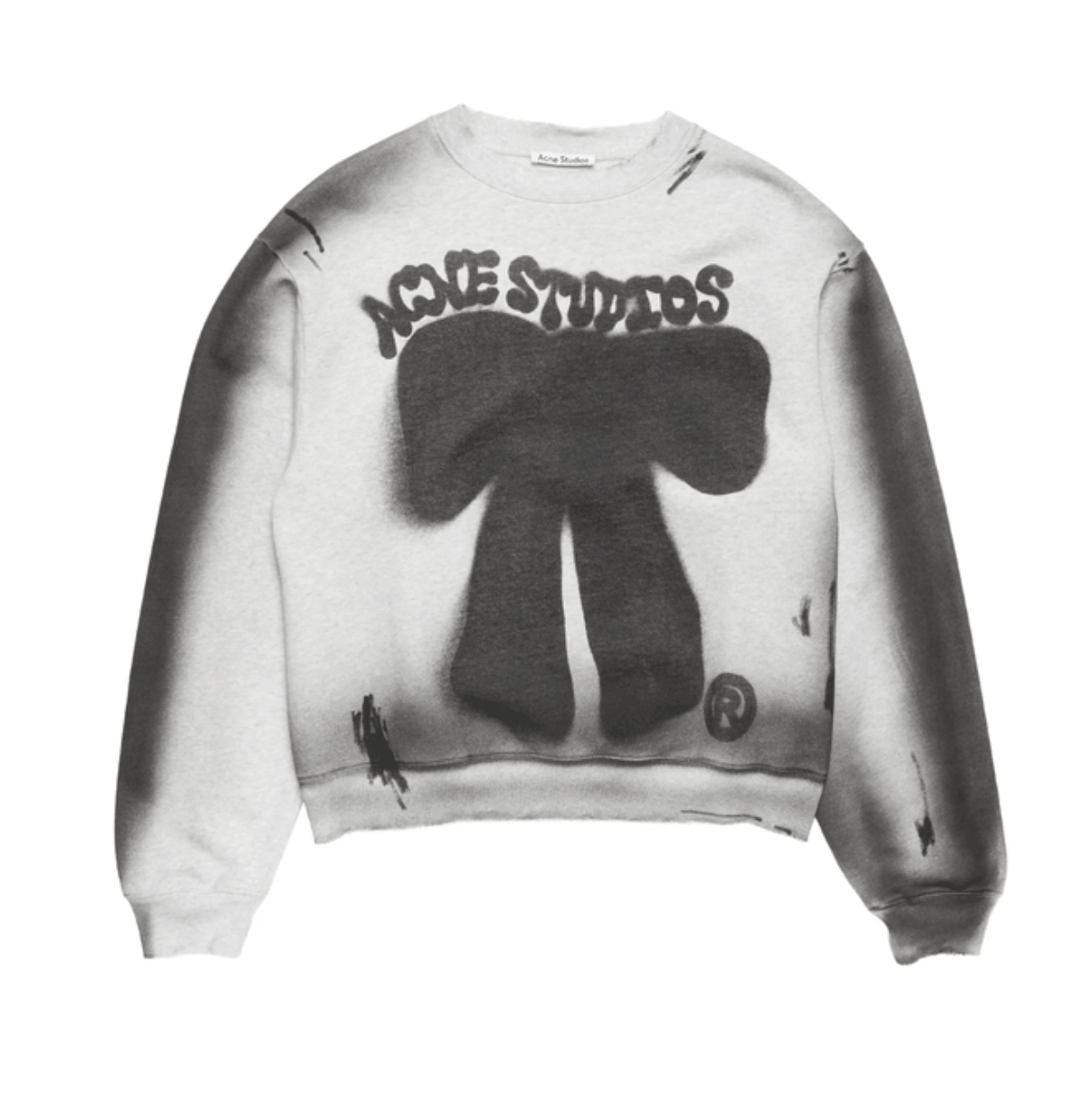 Fleece logo sweater - Pale Grey Melange