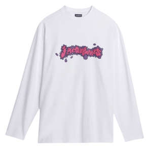 Jacquemus Le T-Shirt Desenho Manches Longues Daisy Logo Long Sleeve T-Shirt Print Marguerite White
