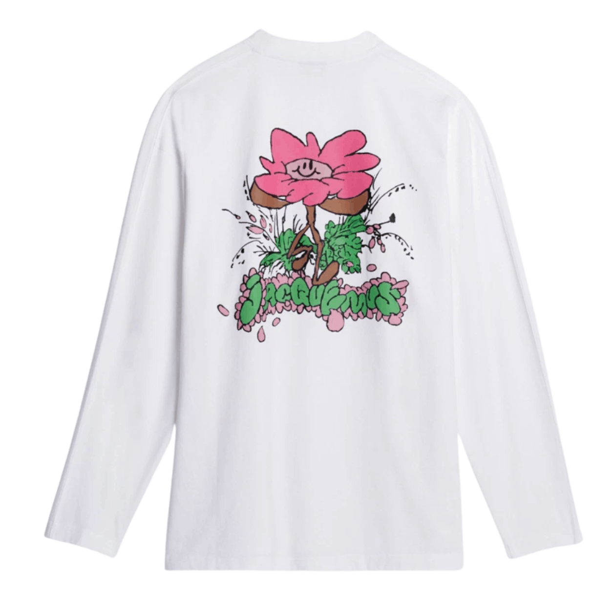 Jacquemus Le T-Shirt Desenho Manches Longues Daisy Logo Long Sleeve T-Shirt Print Marguerite White