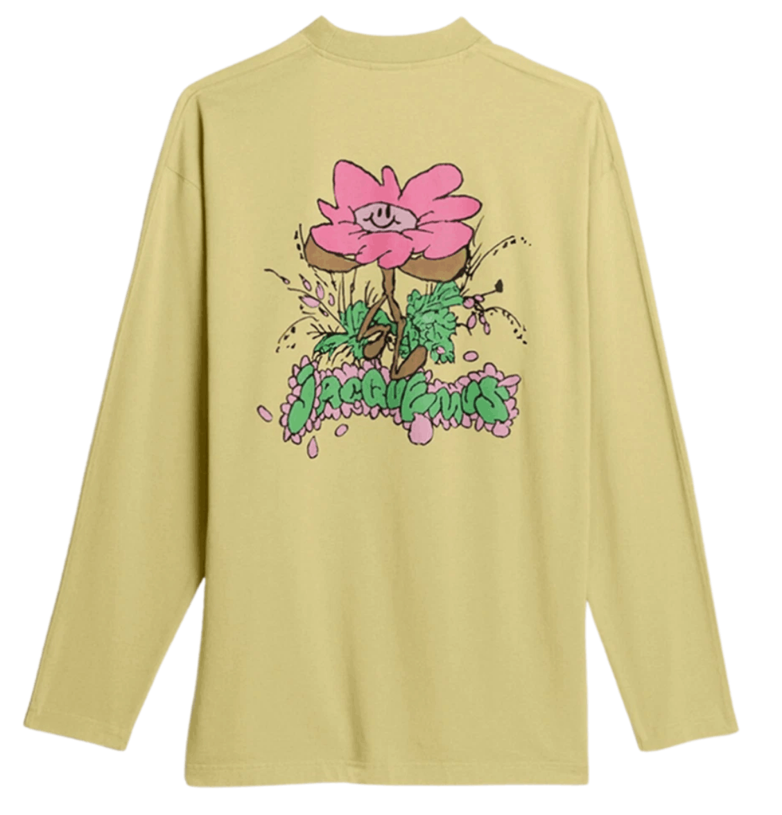 Jacquemus Le T-Shirt Desenho Manches Longues Daisy Logo Long Sleeve T-Shirt Print Marguerite Green