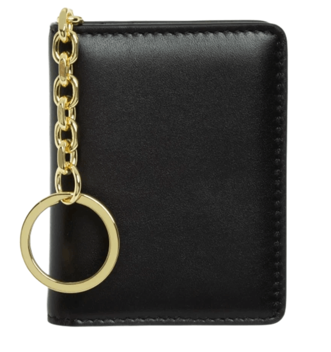 Maison Margiela Soft Calfskin Keyring Card Holder Black