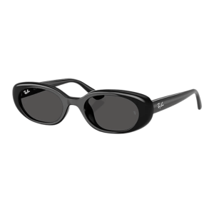 Ray-Ban RB4441D Bio-Based Polished Black Frame Dark Grey Lenses Low Bridge Fit