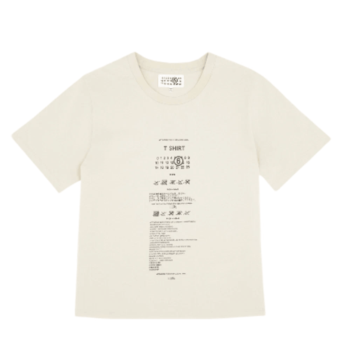 (W) MM6 Maison Margiela Cotton Jersey T-Shirt Chalk White