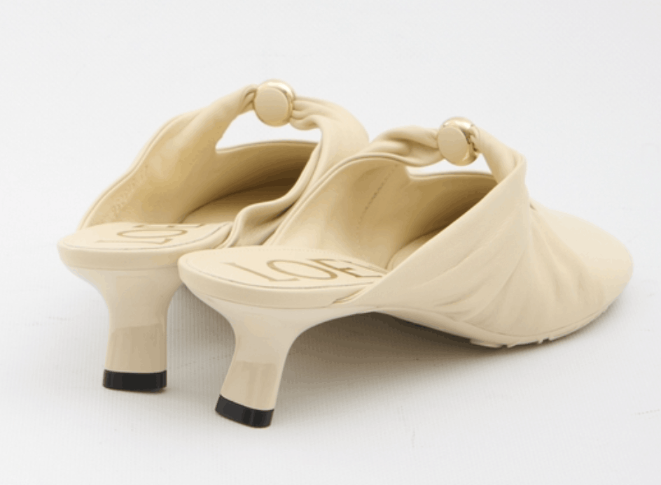 Pebble mules in nappa leather