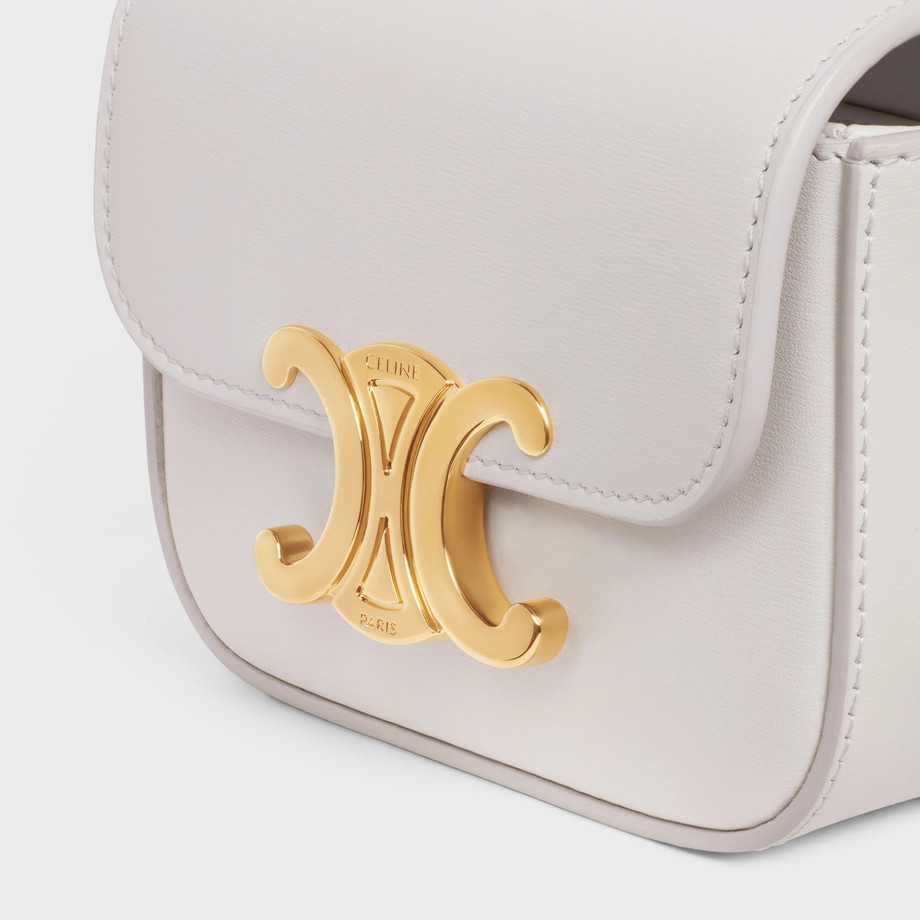 BELT BAG TRIOMPHE BELT IN SHINY CALFSKIN CHALK