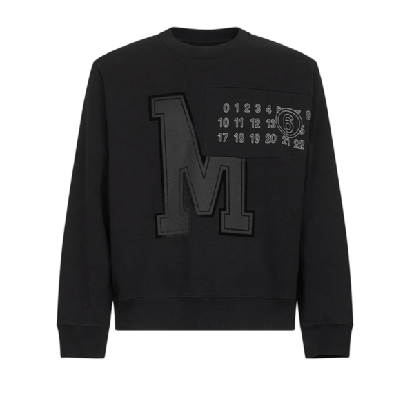 Mm6 Maison Margiela Logo crewneck cotton sweatshirt