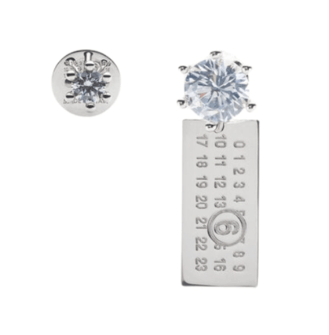 Mm6 Maison Margiela Crystal stud earrings 