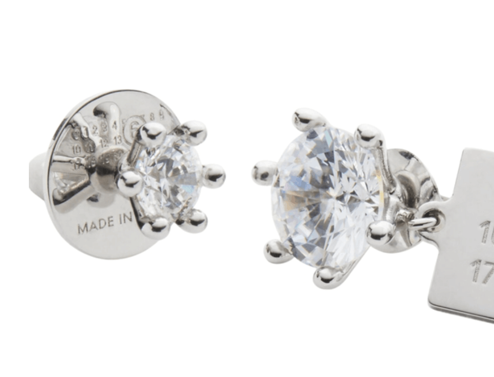 Mm6 Maison Margiela Crystal stud earrings 
