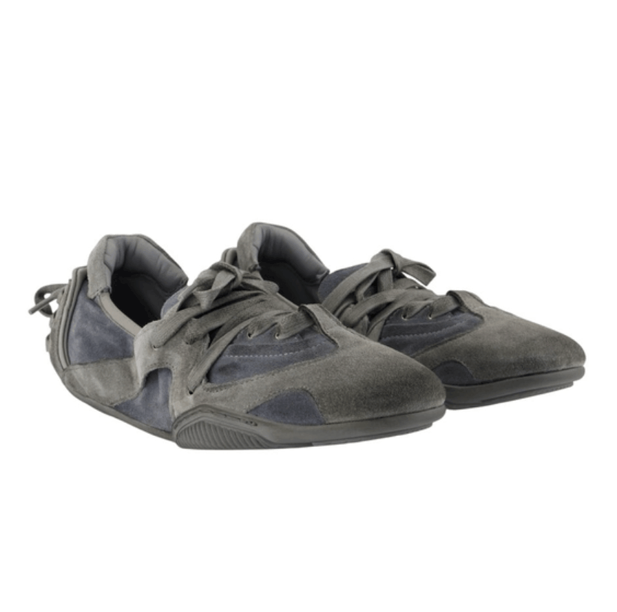 Lace-up suede shoes - Multi grey