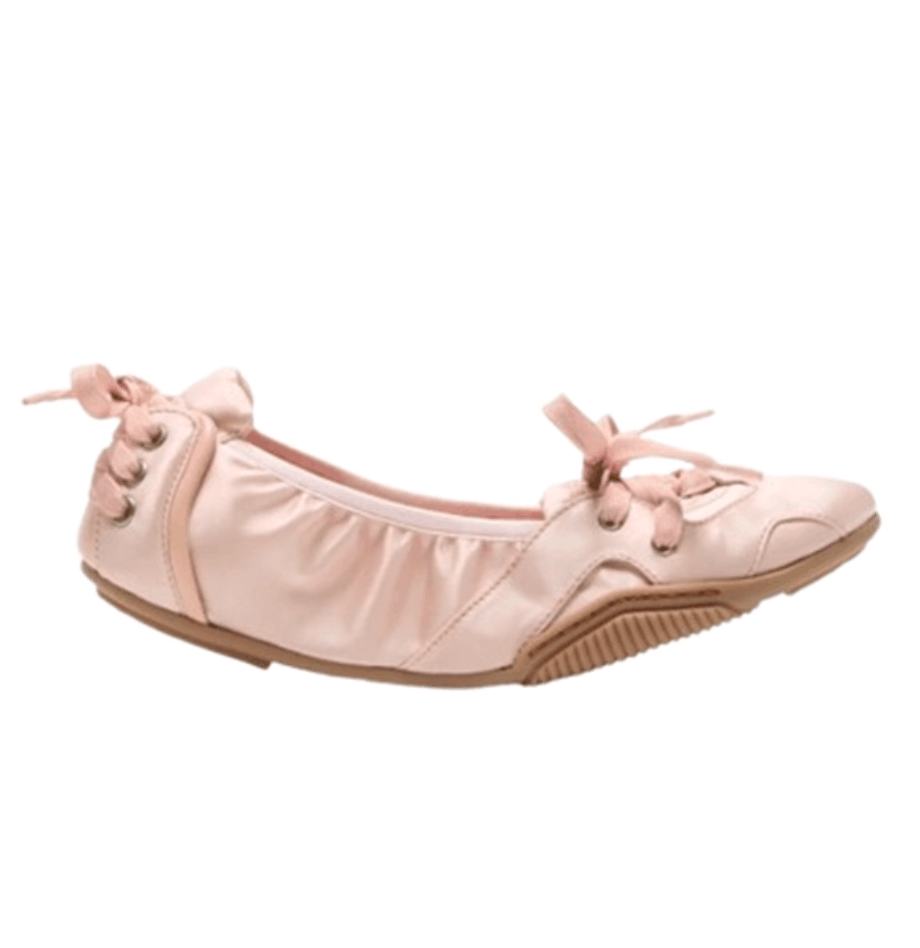 Acne Studios Women's Pink Satin Lace-Up Shoes