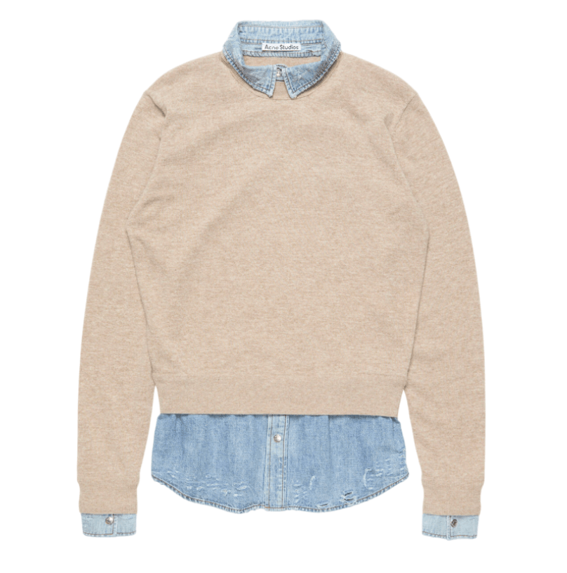 Layered wool sweater