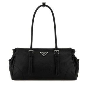 Black Leather Medium Prada Bonnie Shoulder Bag