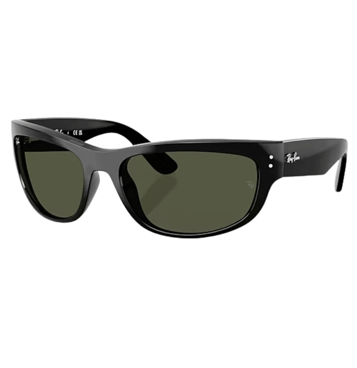Ray-Ban Mega Balorama Polished Black Frame G-15 Green Lense High Bridge Fit