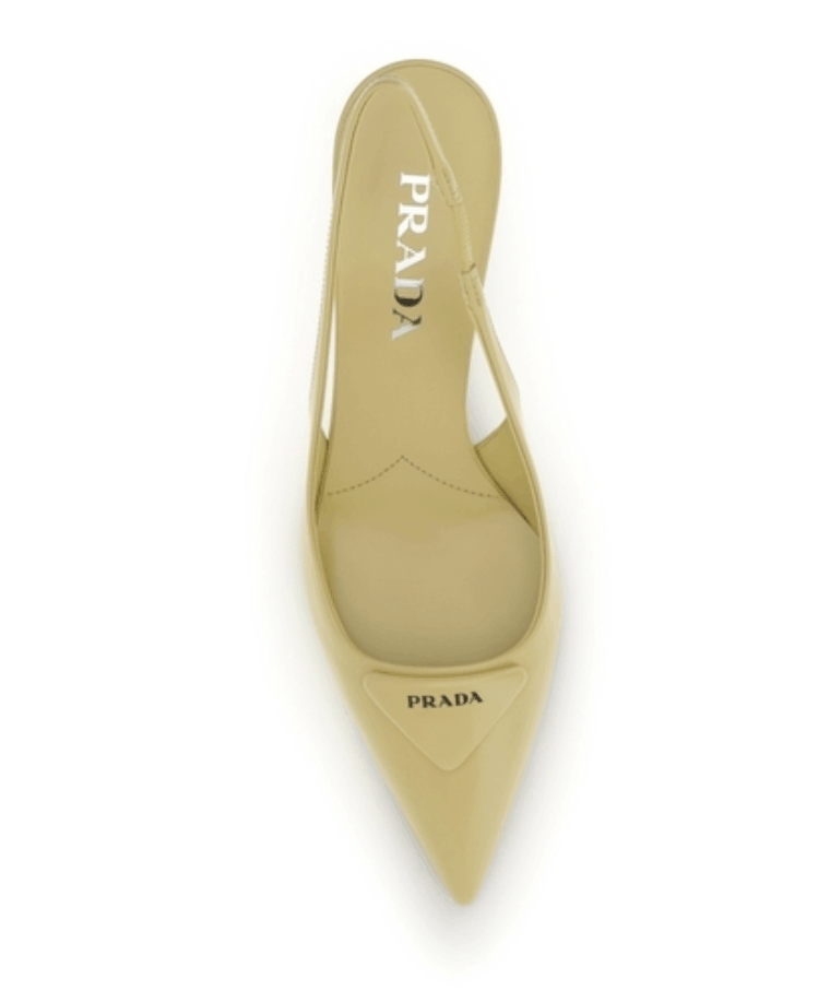 Prada Yellow Slingback Heels
