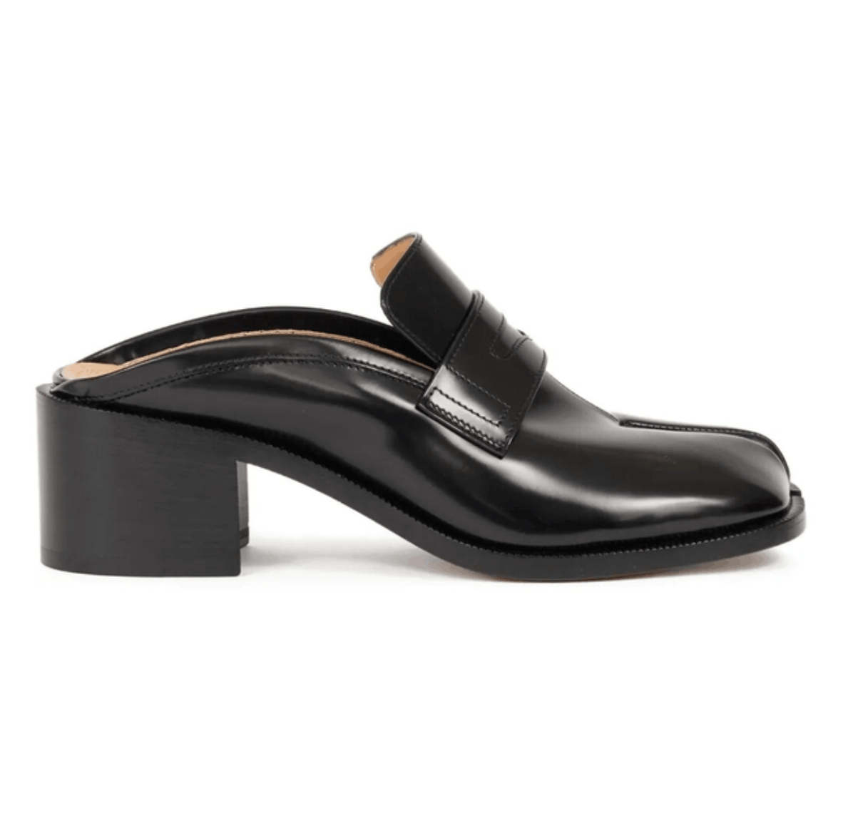 Maison Margiela Tabi Leather Sandals Black