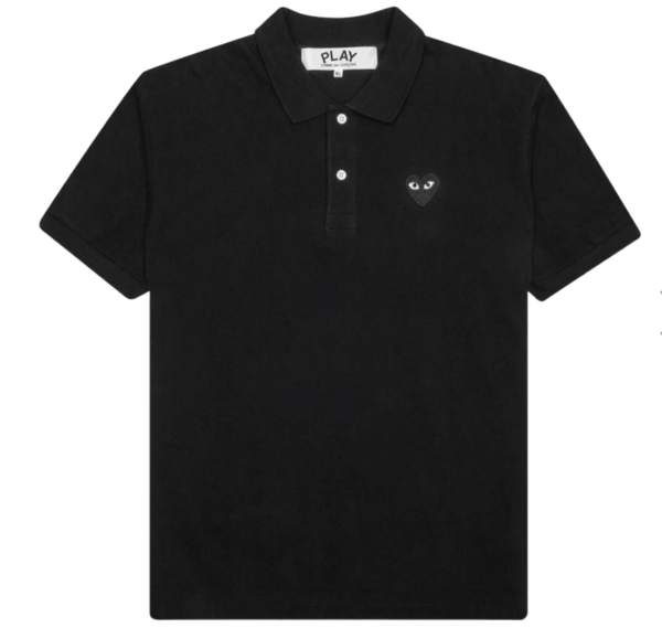 Play Comme des Garcons Black Heart Polo Shirt Black
