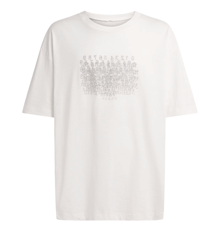Maison Margiela White Cotton Numeric T-Shirt 