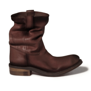 Miu Miu Slouchy Leather Boots Brown