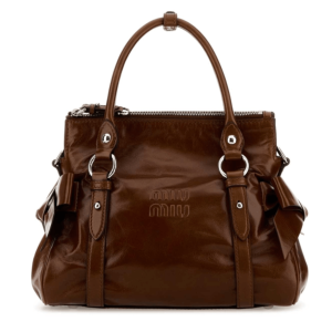 Miu Miu Women Brown Leather Handbag