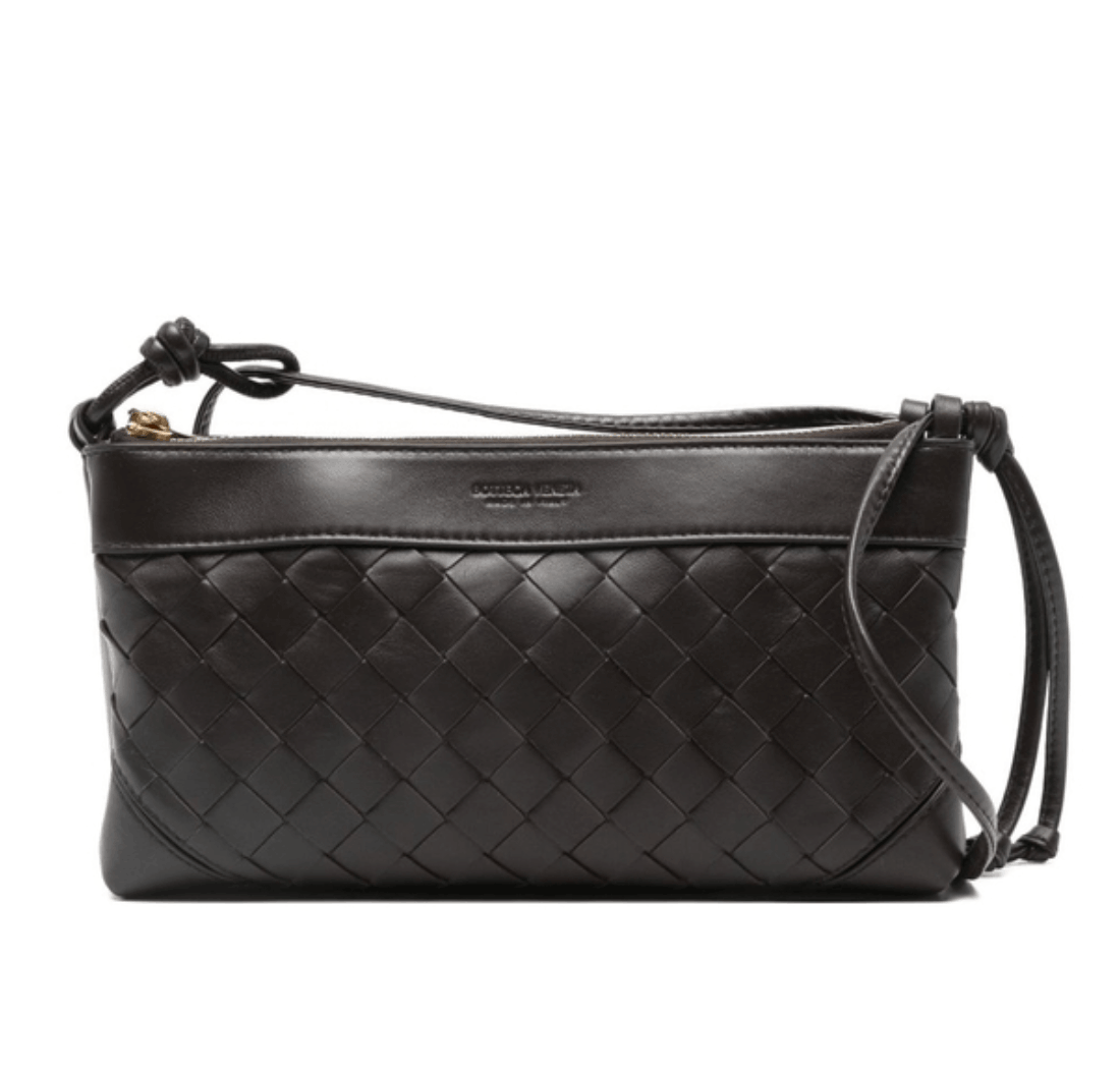 Bottega Veneta Double Patch Shoulder Bag in Brown