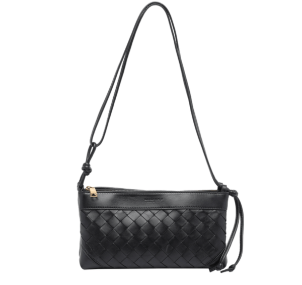 Bottega Veneta Double Patch Shoulder Bag in Black