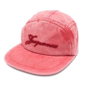 Jacquemus Embroidered Cotton Baseball Cap Red