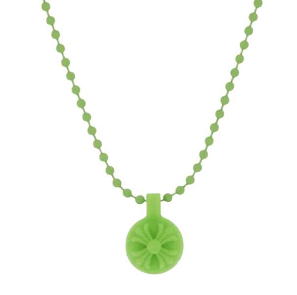 Chrome Hearts Silichrome Crossball Pendant Green