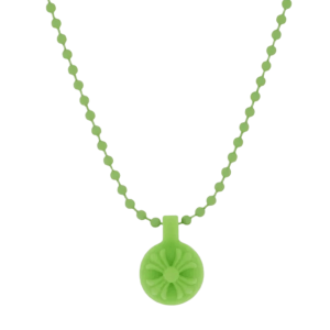 Chrome Hearts Silichrome Crossball Pendant Green