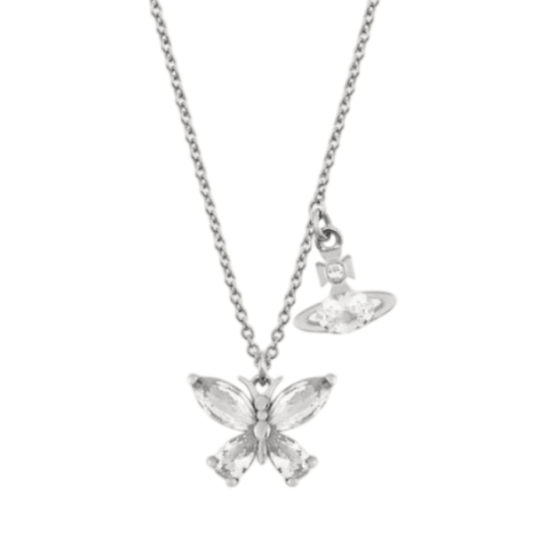 Vivienne Westwood Elianne Pendant Platinum White CZ