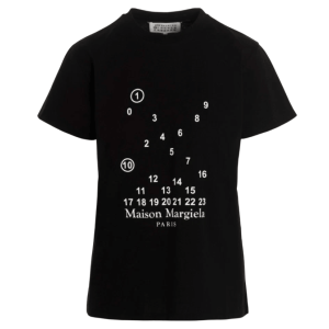 (W) Maison Margiela Numeric Logo T-Shirt Black