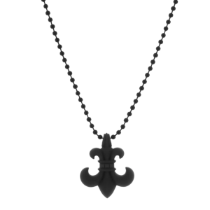 Chrome Hearts Silichrome BS Fleur Pendant Black