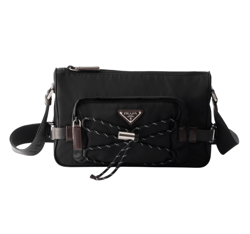 Prada Speedrock Re-Nylon and leather shoulder bag