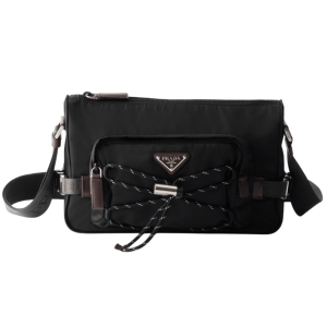 Prada Speedrock Re-Nylon and leather shoulder bag