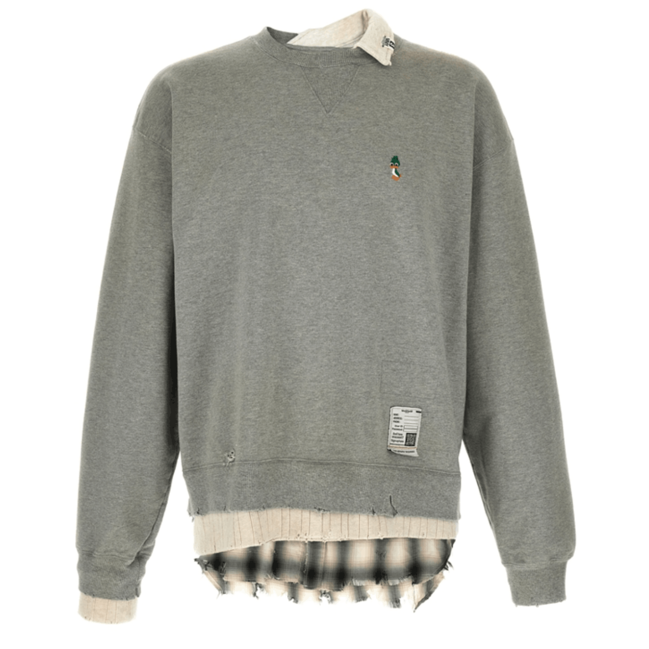 Maison Mihara Yasuhiro Three Layer Felpe Grigio