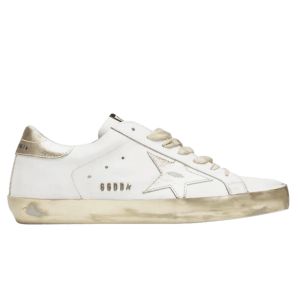 Golden Goose Superstar White Gold Heel Tab Sneakers