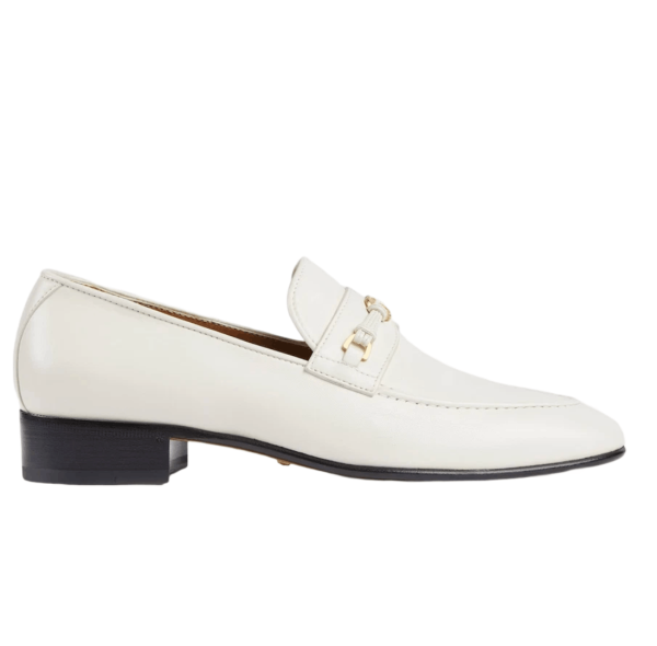(W) Gucci Horsebit Interlocking G Loafer Off White Leather