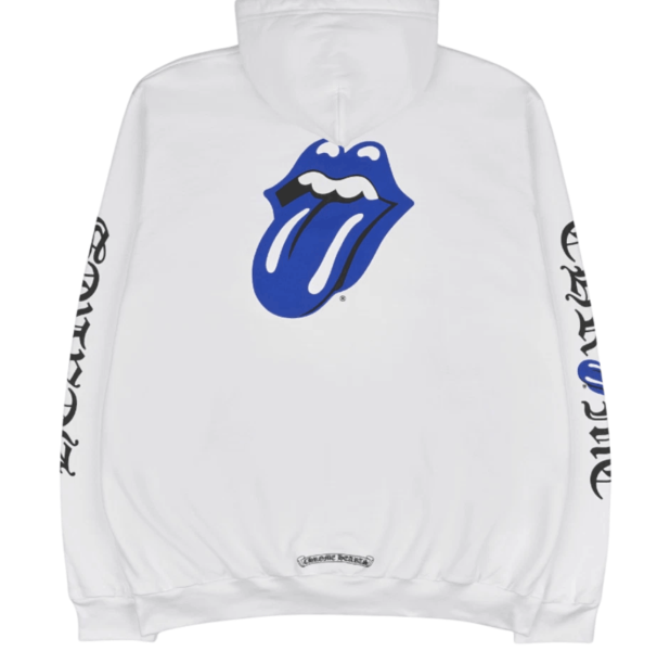 Chrome Hearts x Rolling Stones Hoodie White Blue