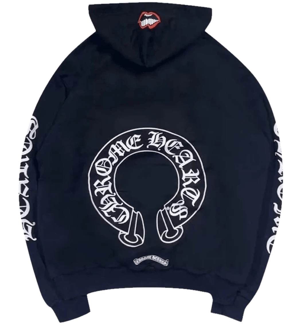 Chrome Hearts x Matty Boy Chomper Horseshoe Hoodie Black