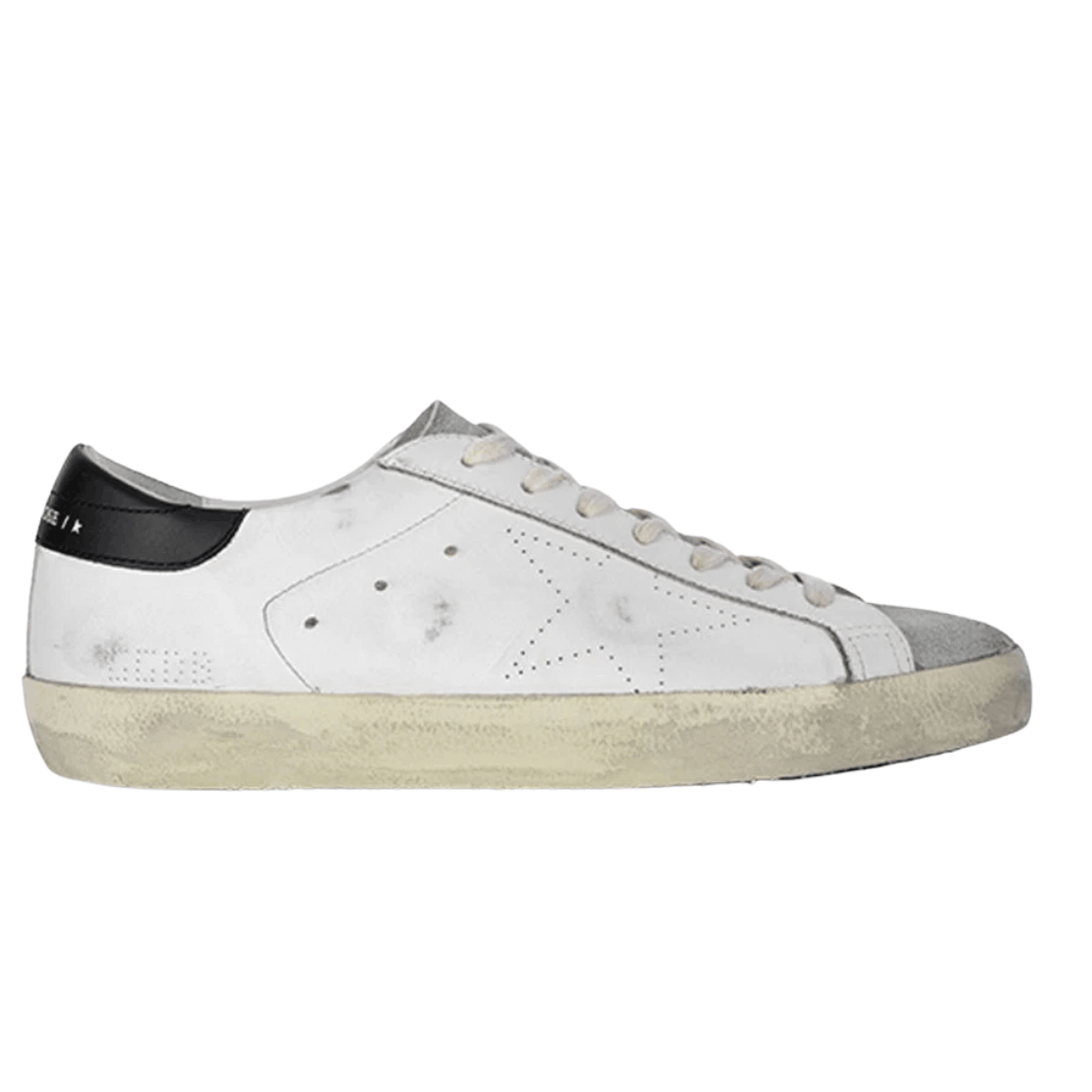 Golden Goose Skate Star White Ice Suede Toe Leather Quarter Black Heel Tab Sneakers