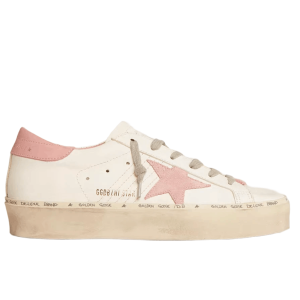 Hi Star Sneakers White Leather Suede Pink Star