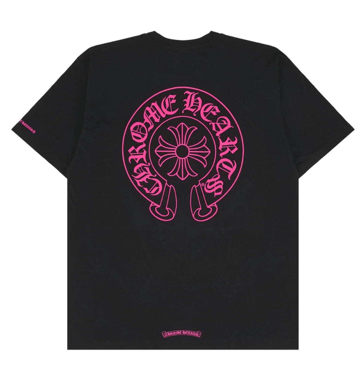 Chrome Hearts Horseshoe Logo T-Shirt Black Pink