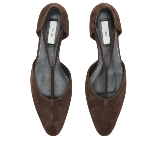 Toteme suede T-strap flat 