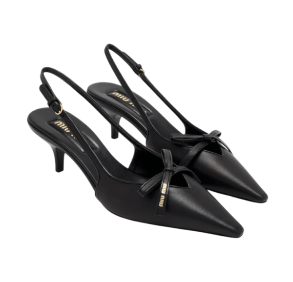 Miu Miu Pointed-Toe Slingback Pumps