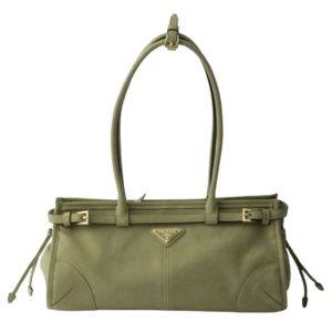 Green nabuk Prada Bonnie shoulder bag