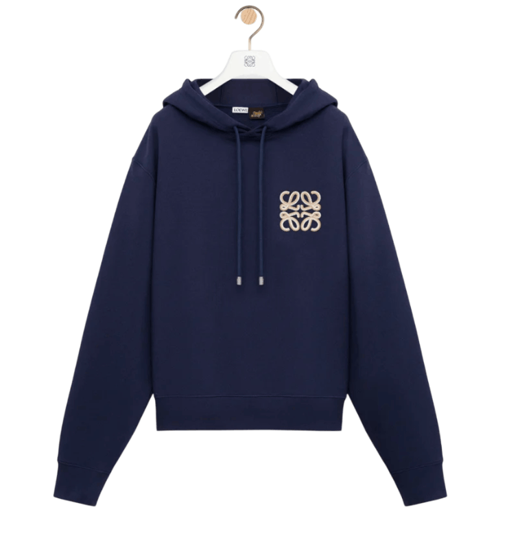Hoodie in cotton Blue 