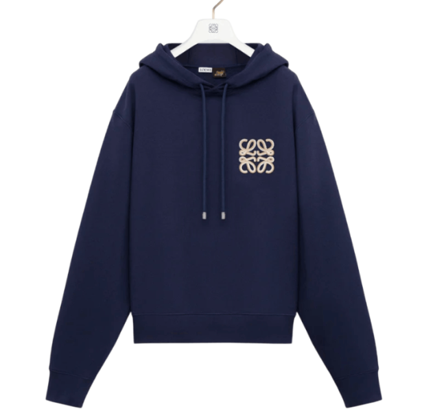 Hoodie in cotton Blue 