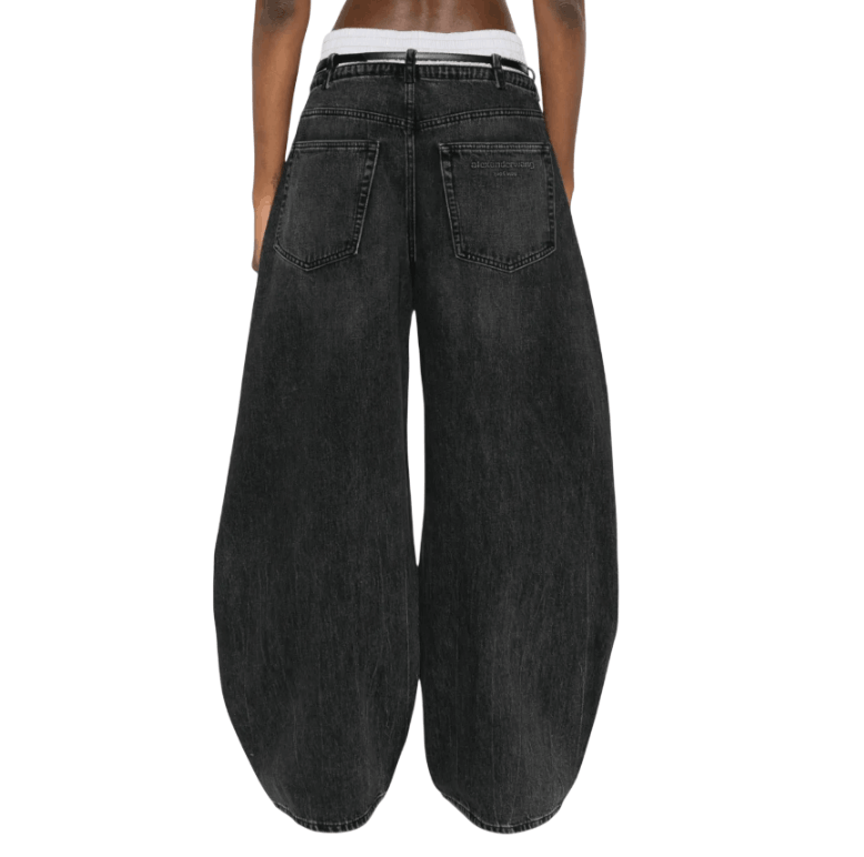 Women Leather Belt And Boxer Prestyle Blow Up Jean