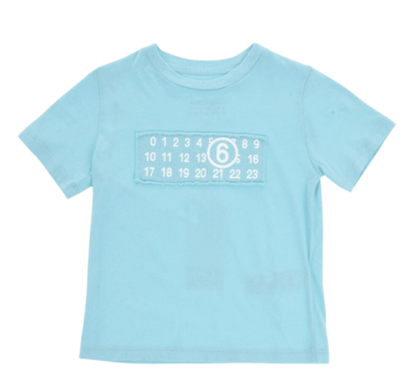 MM6 Maison Margiela Kids logo-print T-shirt  - Blue 