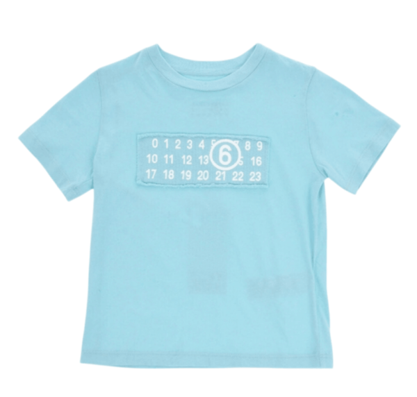 MM6 Maison Margiela Kids logo-print T-shirt  - Blue 
